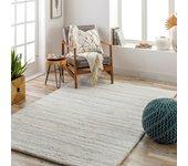 Surya alfombra shaggy moderna blanco/gris 200x275