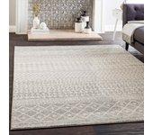 Surya alfombra escandinava bohemia gris/blanco 160x220