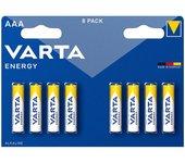 Pack De 8 Pilas Alcalinas Energy Aaa Lr03 1.5V VARTA