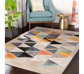 Surya alfombra de pasillo escandinava multicolor/beige 80x220