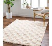 Surya alfombra shaggy moderna marfil/beige claro 160x220