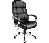 Tectake Silla de oficina jonas poliuretano negro