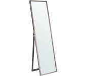 Beliani espejo de pie plateado 40 x 140 cm torcy