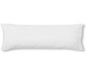 Funda de almohada decolores liso blanco 45 x 110 cm