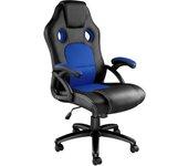 Tectake silla de oficina tyson - negro/azul