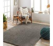 Surya alfombra shaggy moderna gris oscuro 200x275