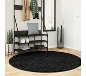 Shaggy PAMPLONA Alfombra Long Shaggy Modern Black Ø 160 cm