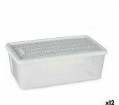 Caja de almacenaje con tapa stefanplast elegance blanco plástico 5 l 19,5 x 11,5 x 33 cm (12 unidades)