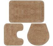 3 unids beige Telas baño Esterillas Sets