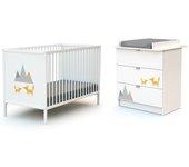 Conjunto Duo de Dormitorio de Bebé WEBABY (Blanco)