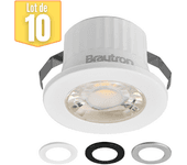 Lote de 10 mini focos led redondos 3 colores 3w 3000k ip54