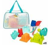 Set de juguetes de playa colorbaby polipropileno (12 unidades)