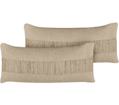 Conjunto de 2 cojines de yute beige 30 x 70 cm BELIANI Luina