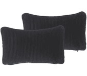 Beliani conjunto de 2 cojines de poliéster negro 30 x 50 cm gudari