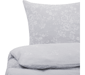 Beliani ropa de cama morningside 135 x 200 cm algodón gris