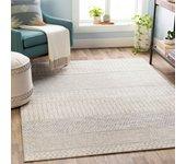 Surya alfombra escandinava bohemia gris/marfil 160x220