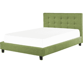 Cama de matrimonio BELIANI Rochelle poliéster verde 190x218x109