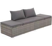 Maison exclusive - cama de jardín 195x60 cm ratán sintético gris