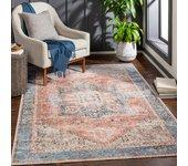 Surya Alfombra vintage lavable rojo/azul 160x220