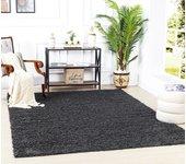 Surya alfombra shaggy moderna gris oscuro 160x220