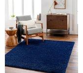 Surya alfombra shaggy moderna azul oscuro 160x213