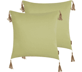 Conjunto de 2 cojines verdes 45 x 45 cm BELIANI Chmistar