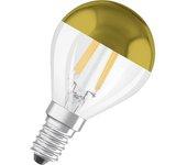 Bombilla Led Esférico Espejo Dorado - 4w E14 - Blanco Cálido Osram