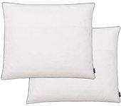 Almohadas 2 piezas Relleno ligero Plumas Mix 70x60 cm Blanco