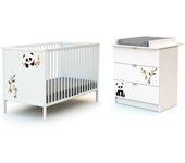 Conjunto Duo de Dormitorio de Bebé WEBABY (Blanco)