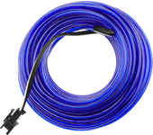 Cable electroluminiscente azul marino de 2.3mm en bobina 5m con pilas