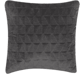 Beliani cojín de algodón gris oscuro con relieve 45 x 45 cm lalam