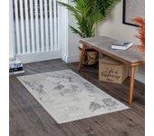 Surya alfombra vintage oriental blanco/gris 80x150