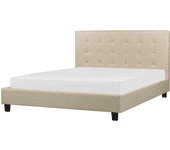 BELIANI Cama de matrimonio Rochelle poliéster crema 170x218x109