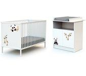 Conjunto Duo de Dormitorio de Bebé WEBABY (Blanco)