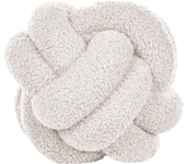 Beliani cojín de bouclé blanco crema 19 x 19 cm malni