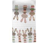 Colcha happyfriday moshi moshi rabbit family multicolor 180 x 260 cm