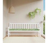 Garden Bench Pillow Leaf Pattern 200x50x7 cm Tela