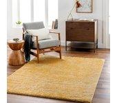 Surya alfombra shaggy moderna amarillo 200x275