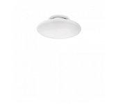 Luz de techo moderna Smarties vidrio blanco 3 luces E27 D50Cm