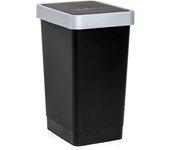 Tatay smart - cubo de basura 25l con tapa basculante. ideal cocina. negro