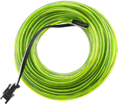 Cable electroluminiscente amarillo de 2.3mm en bobina 5m con pilas