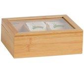 Caja infusiones bambu 21 x 16 x 7,5cm cc73015 andrea house