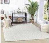 Surya alfombra shaggy moderna blanco 120x170