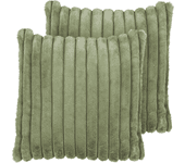 Beliani conjunto de 2 cojines verdes 45 x 45 cm rakya