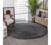 Surya Alfombra shaggy moderna gris oscuro 200x290