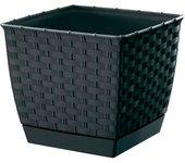 Maceta PROSPERPLAST Ratolla Square (Gris - 22 x 22 x 18.9 cm)