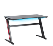 Beliani escritorio gamer led negro 120 x 60 cm darfur