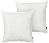 Conjunto de 2 cojines decorativos blanco crema BELIANI Senecia