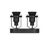 Luminaire decospot double spot - 2 spots led gu10 700lm 6w inclus - 2 finitions possibles - noir