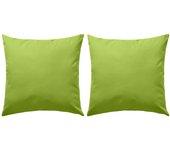 Almohadas de exterior 2 piezas 45x45 cm verde manzana